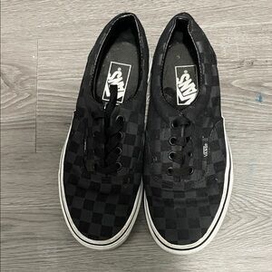 Vans Black Checkered Low-Top Sneakers